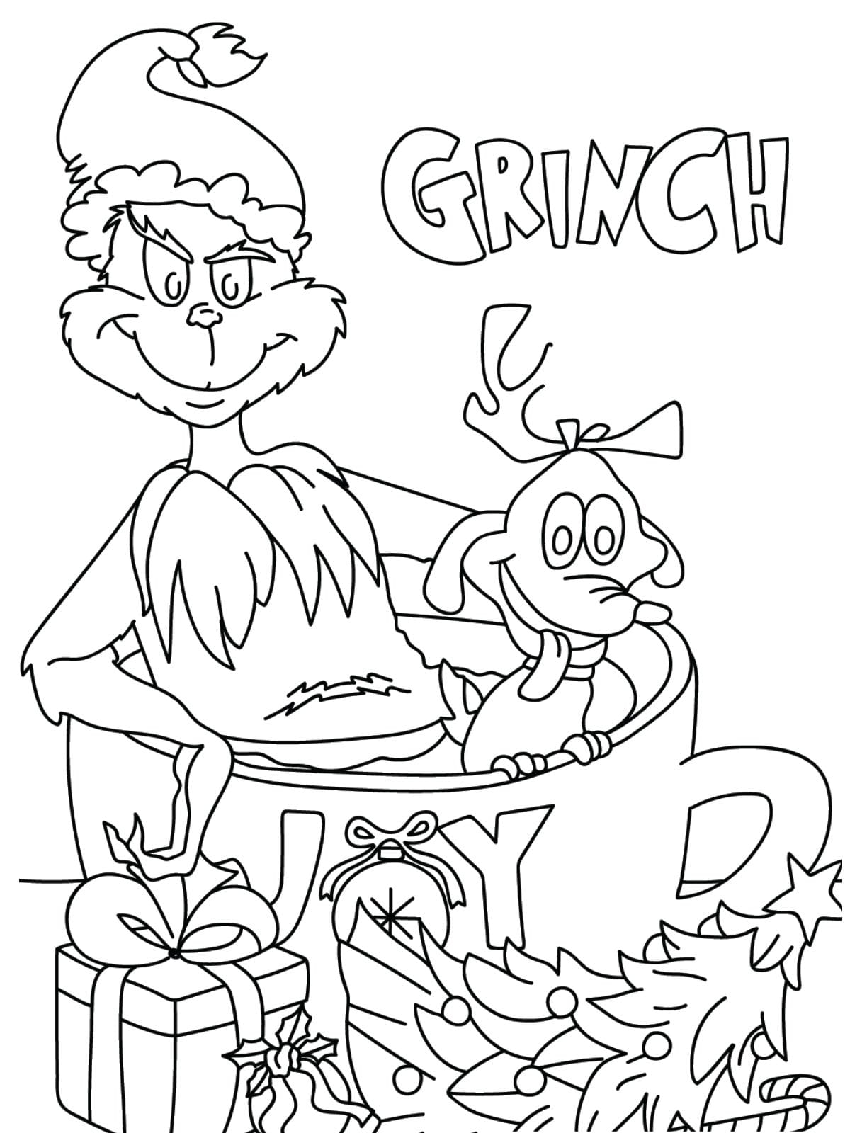 Grinch And Christmas Coloring Pages