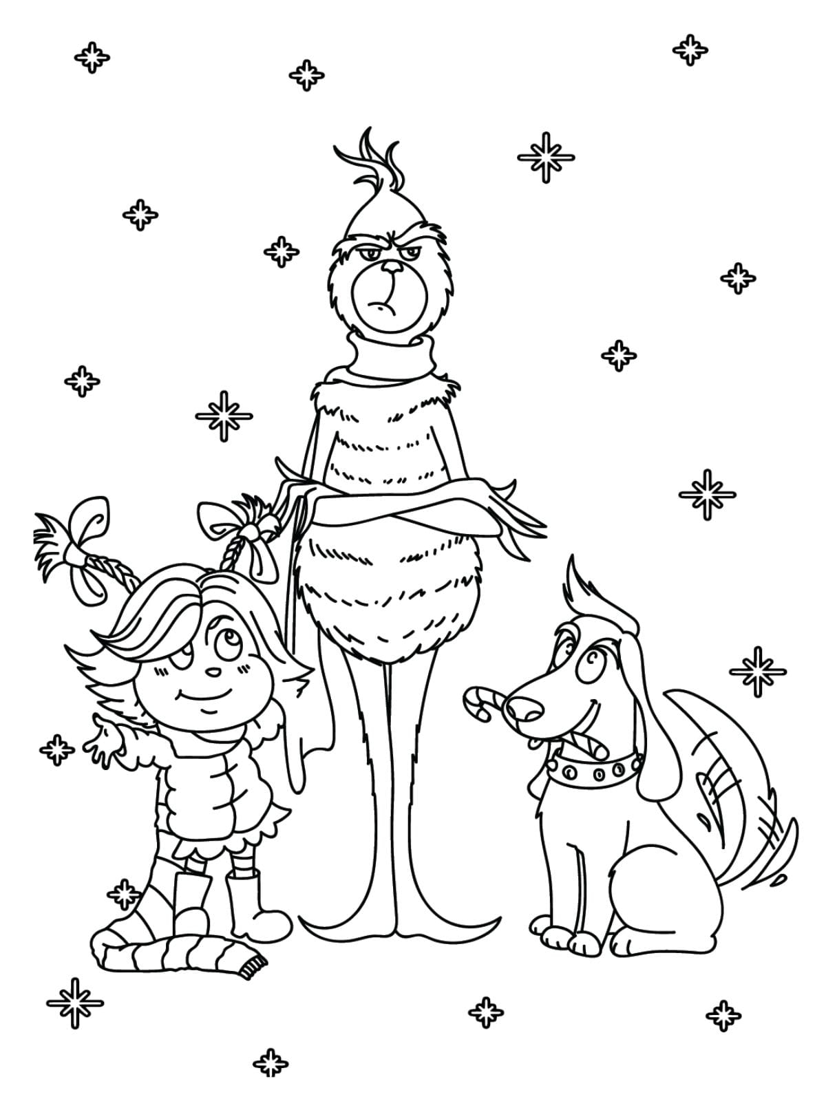 Grinch Family Coloring Pages