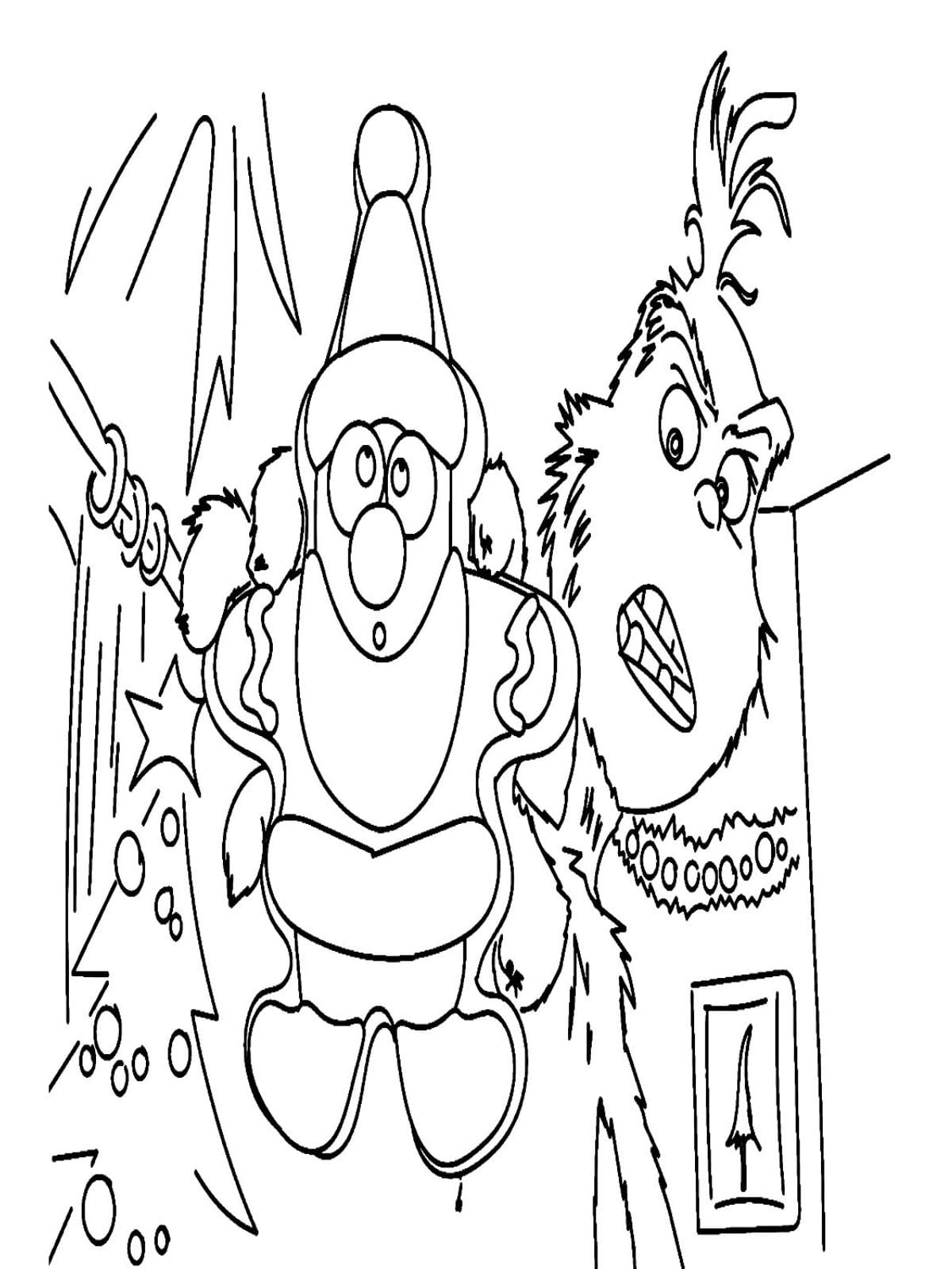 Grinch Feeling Annoyed Coloring Pages