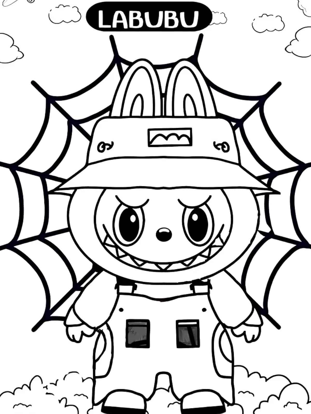 Halloween Labubu Coloring Pages For Kids