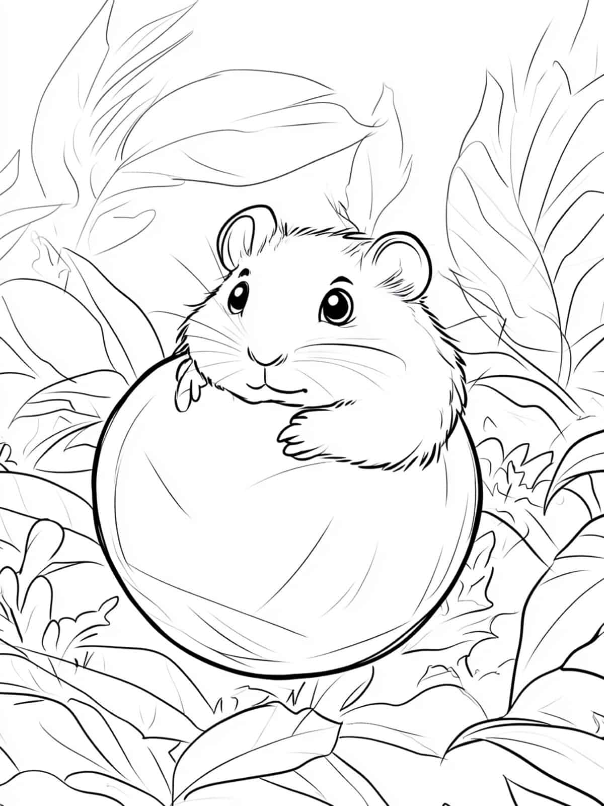 Hamster In A Ball Coloring Pages