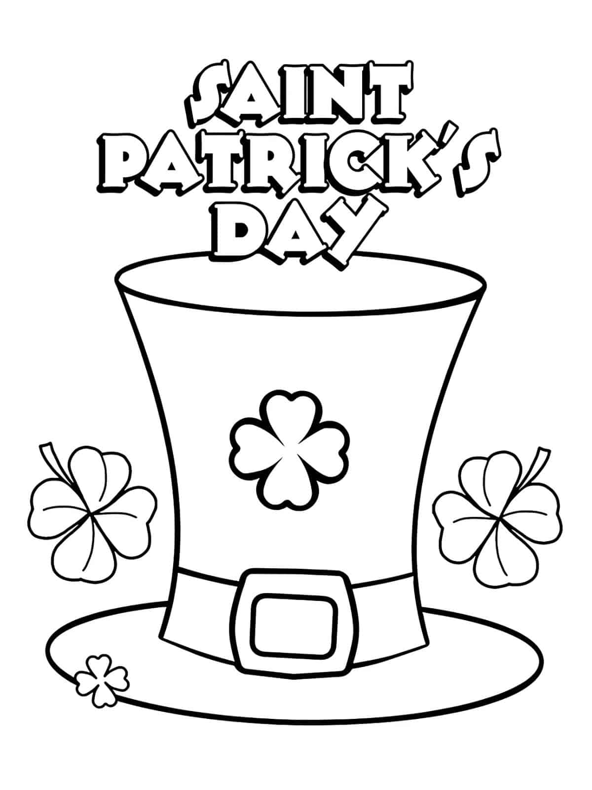 Happy St Patricks Day Coloring Sheets