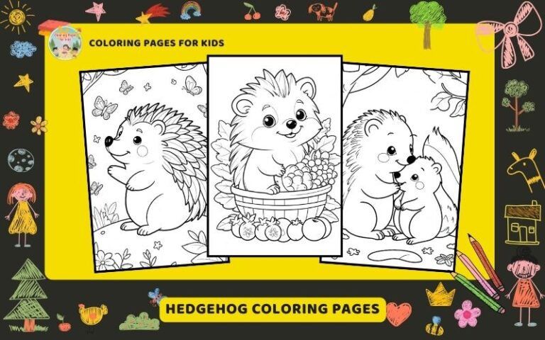 Hedgehog Coloring Pages Featured Image