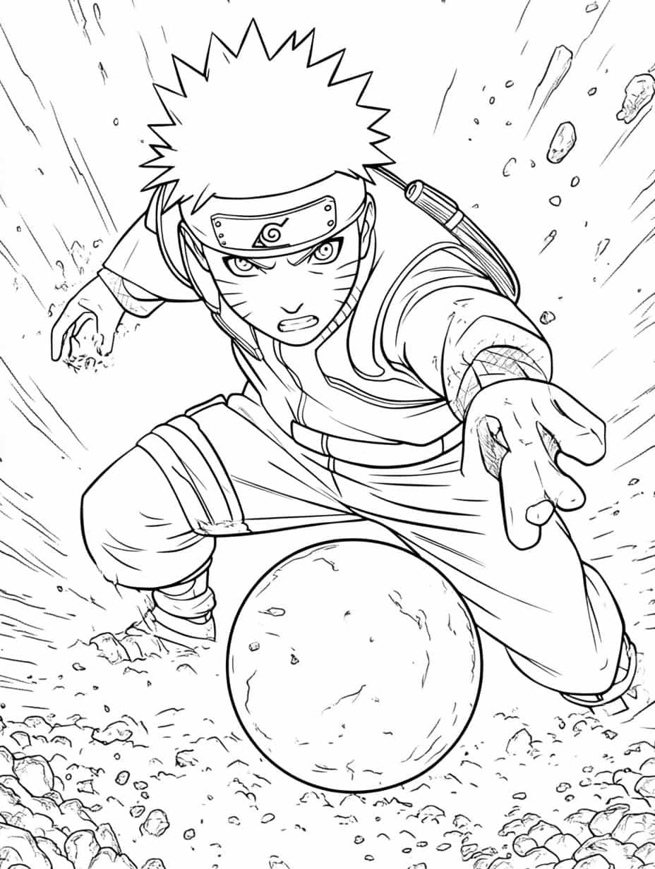 Hokage Naruto Rasengan Coloring Pages