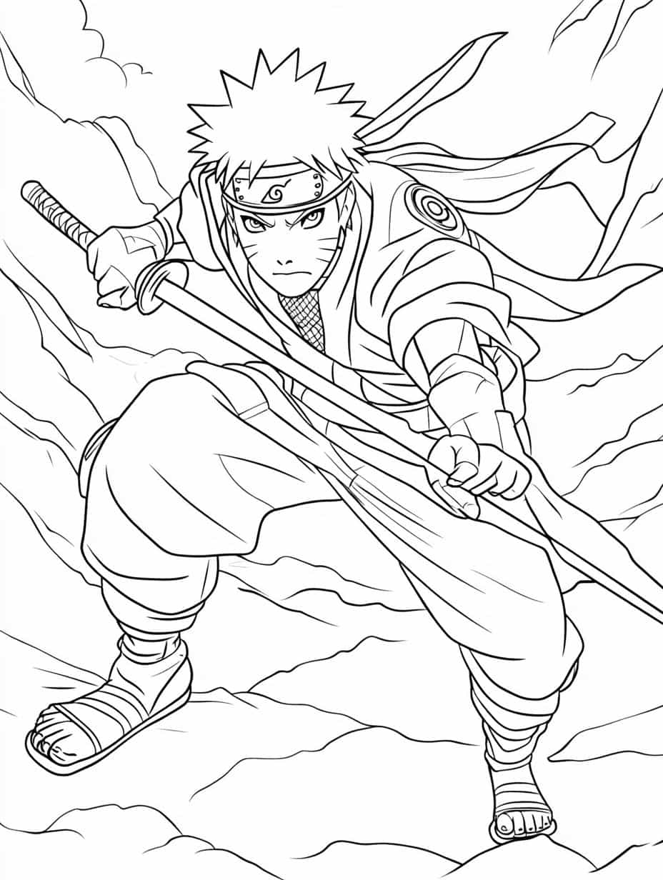 Hokage Naruto Rasensuriken Coloring Page