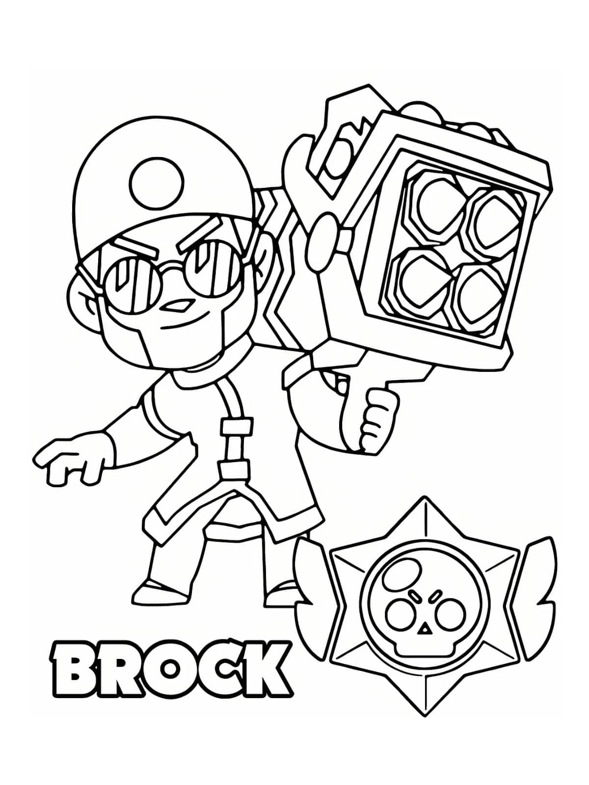 Hot Rod Brock Brawl Stars Coloring Pages