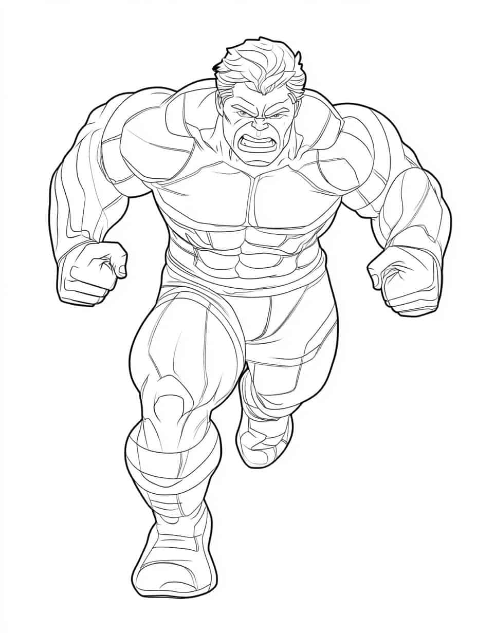 Hulk Running Coloring Pages