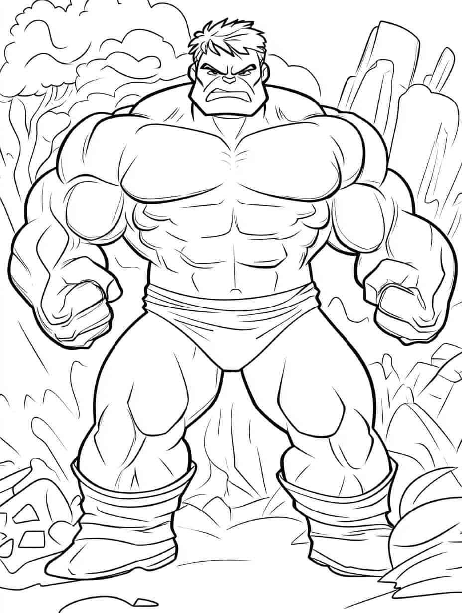 Hulk Vs Other Superheroes Coloring Page