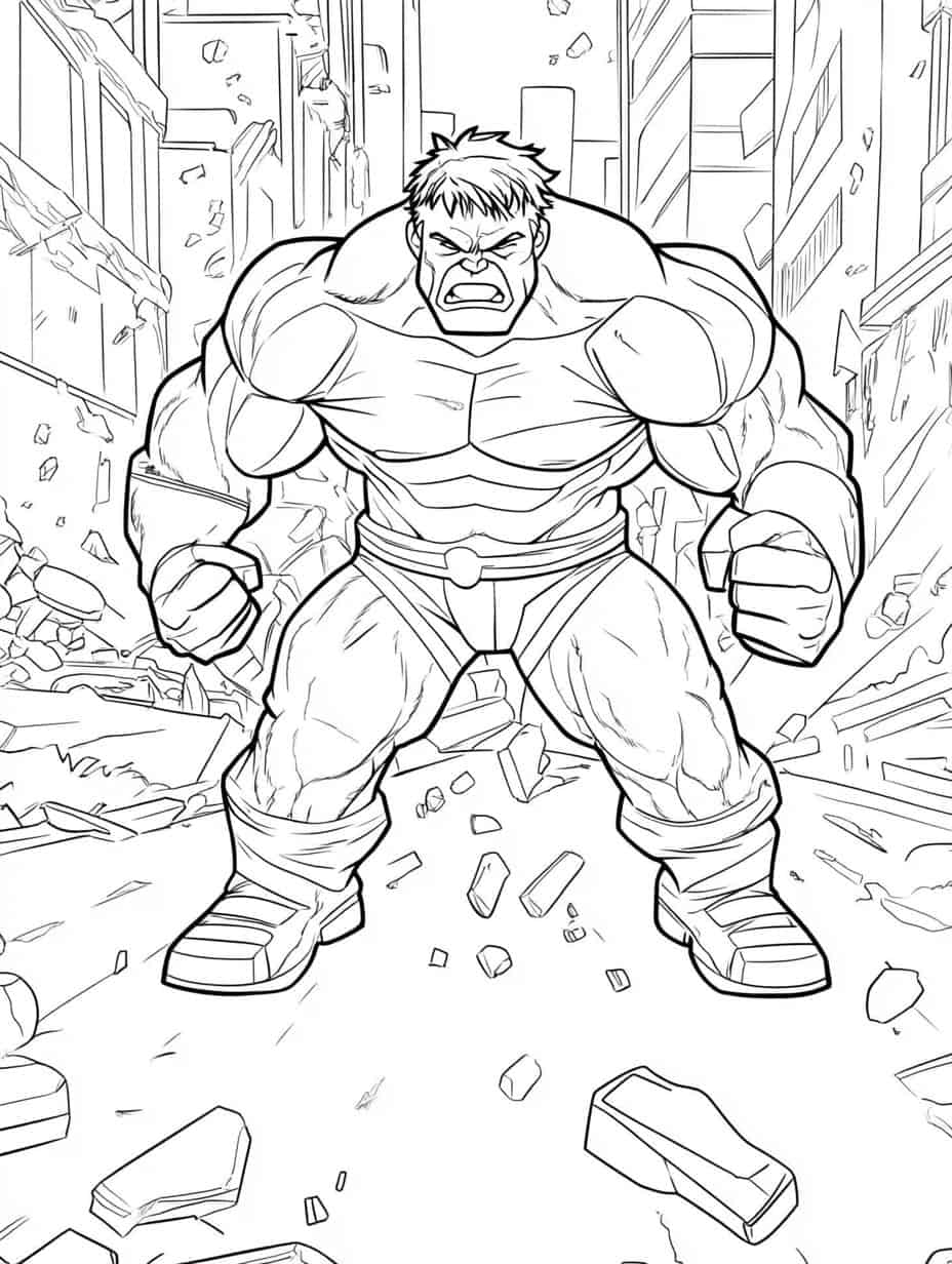 Hulk Vs Other Superheroes Coloring Pages