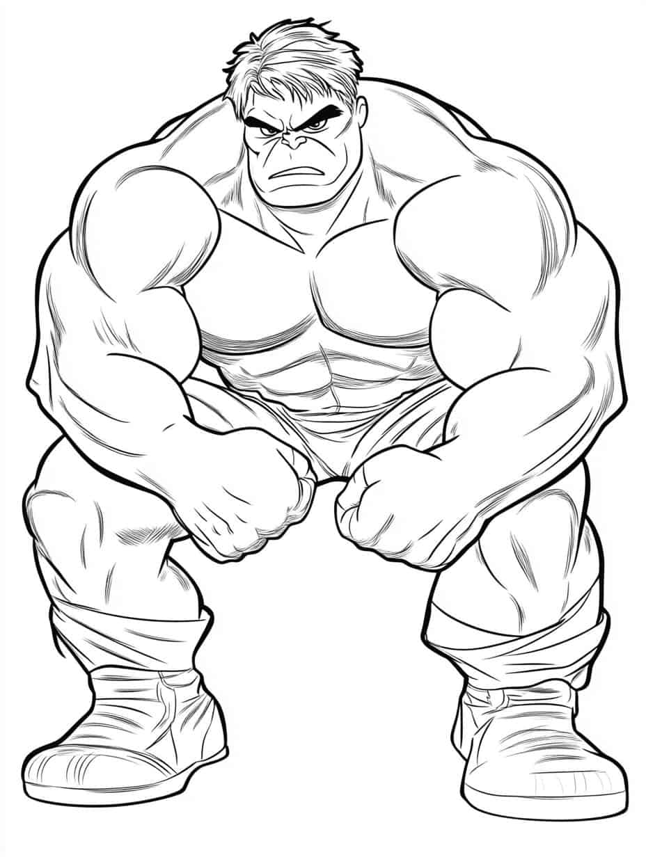 Hulks Emotions Coloring Page For Kid