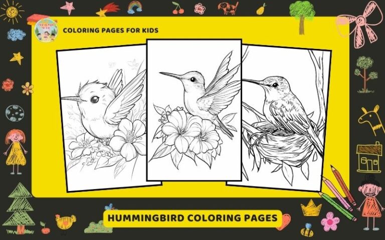 Hummingbird Coloring Pages Featured Image