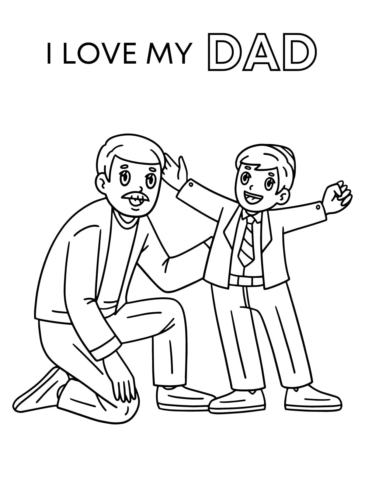 I Love My Dad Coloring Pages