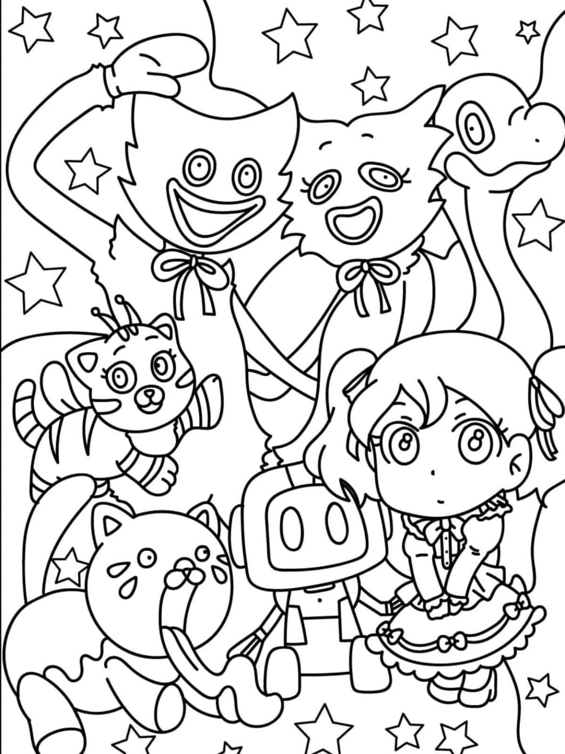 Poppy Playtime Coloring Pages: Color the Cuddles 🧸🎨