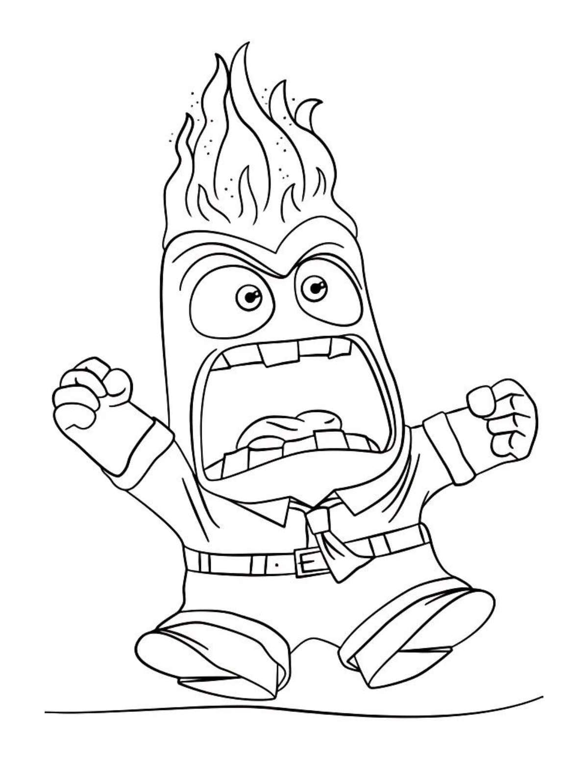 Inside Out Anger Coloring Pages