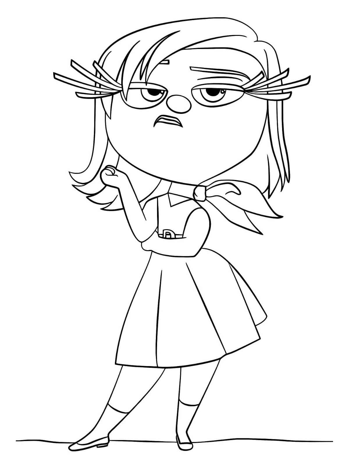 Inside Out Disgust Coloring Pages For Kids