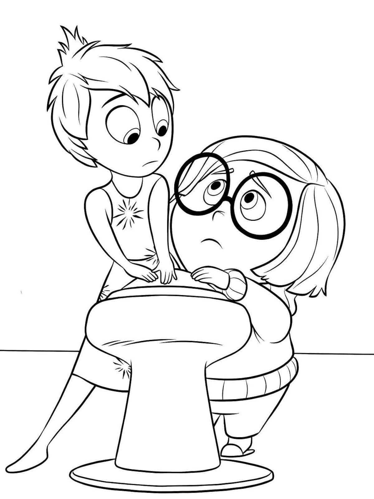 Inside Out Hockey Game Coloring Pages