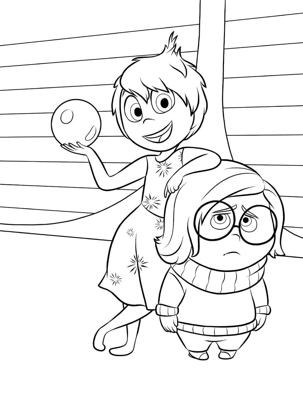 Inside Out Sadness Coloring Pages