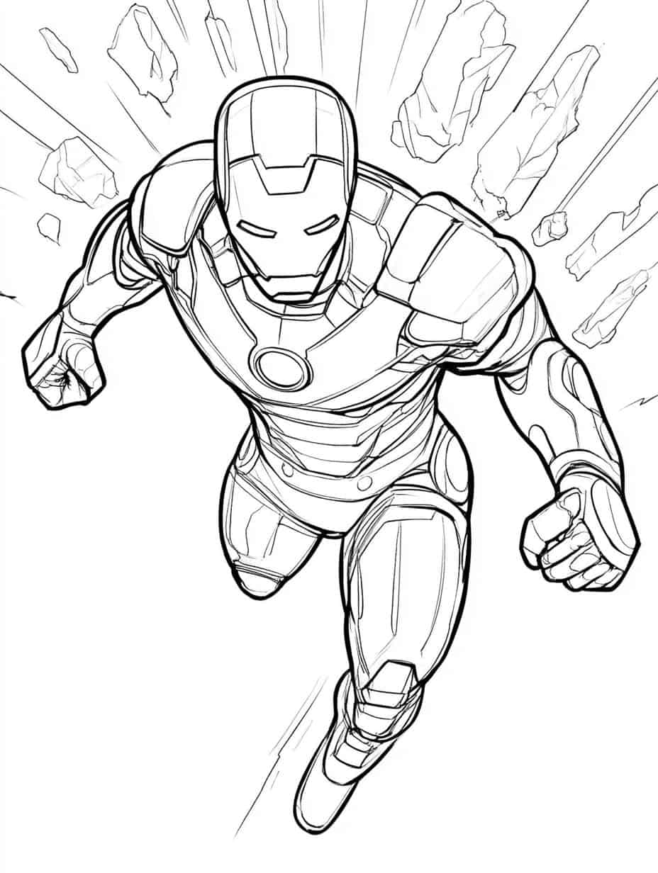 Iron Man And Avengers Coloring Pages Coloring Page