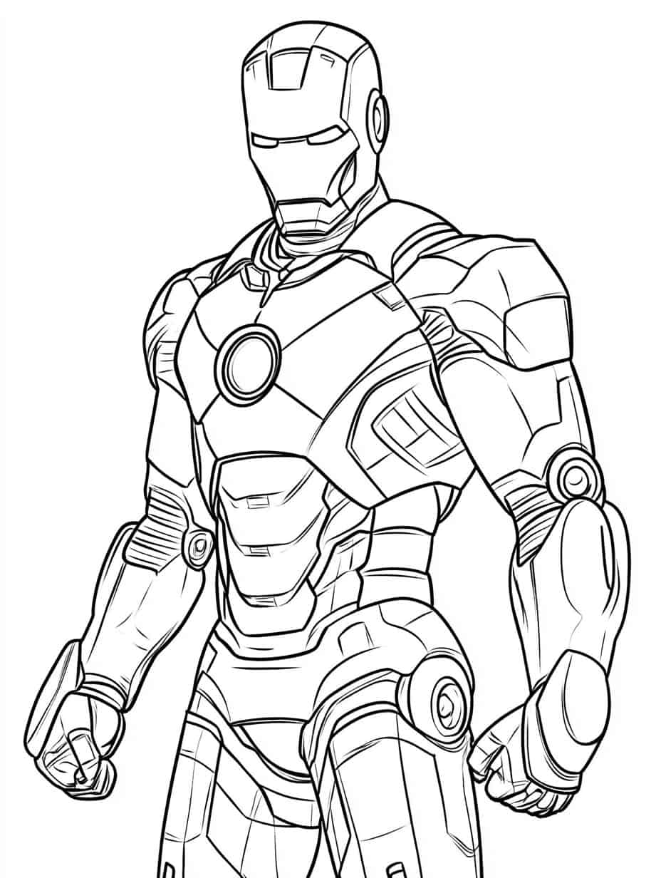 Iron Man And Team Avengers Coloring Pages To Color