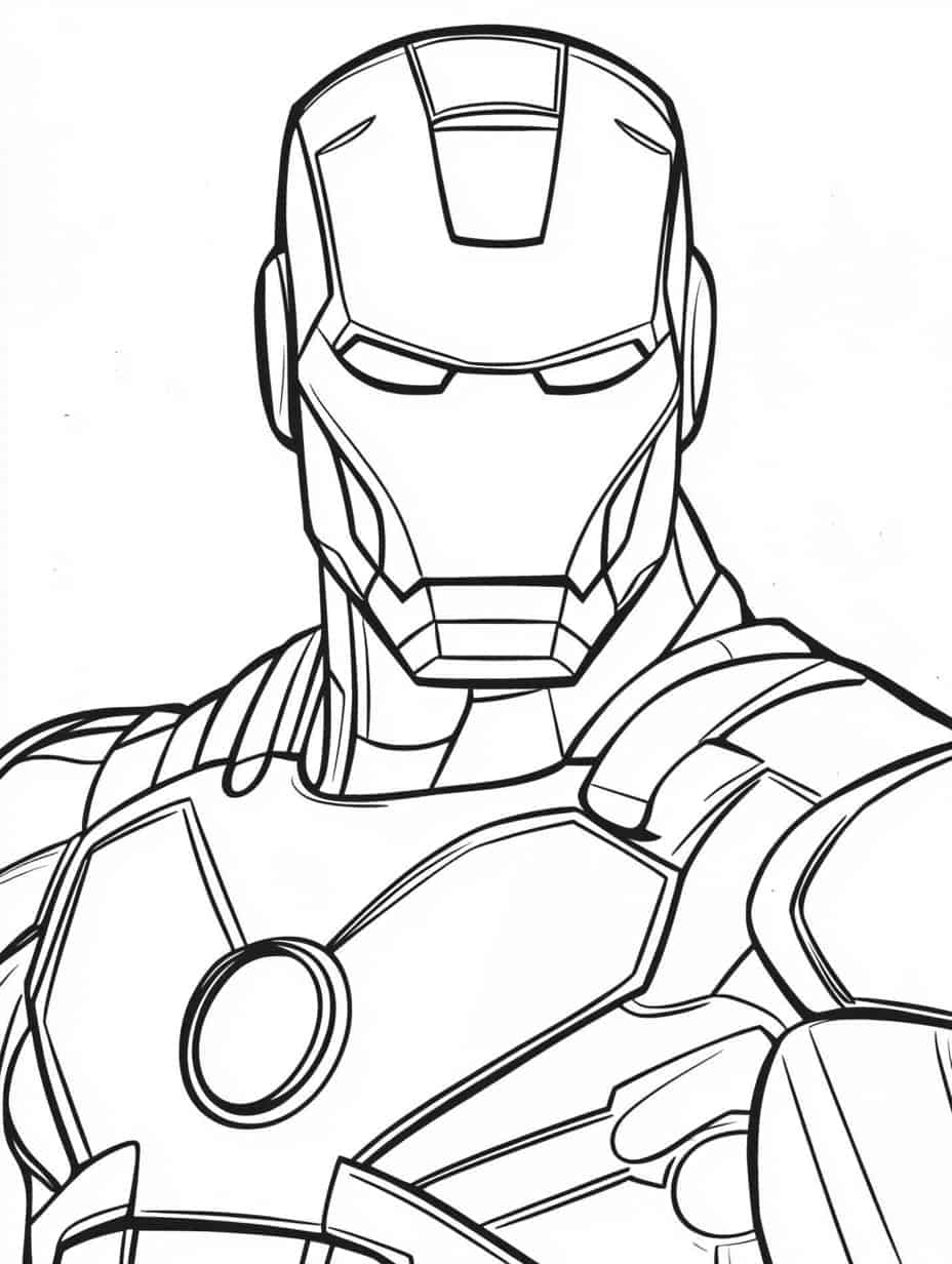 Iron Man And Team Avengers Coloring Pages