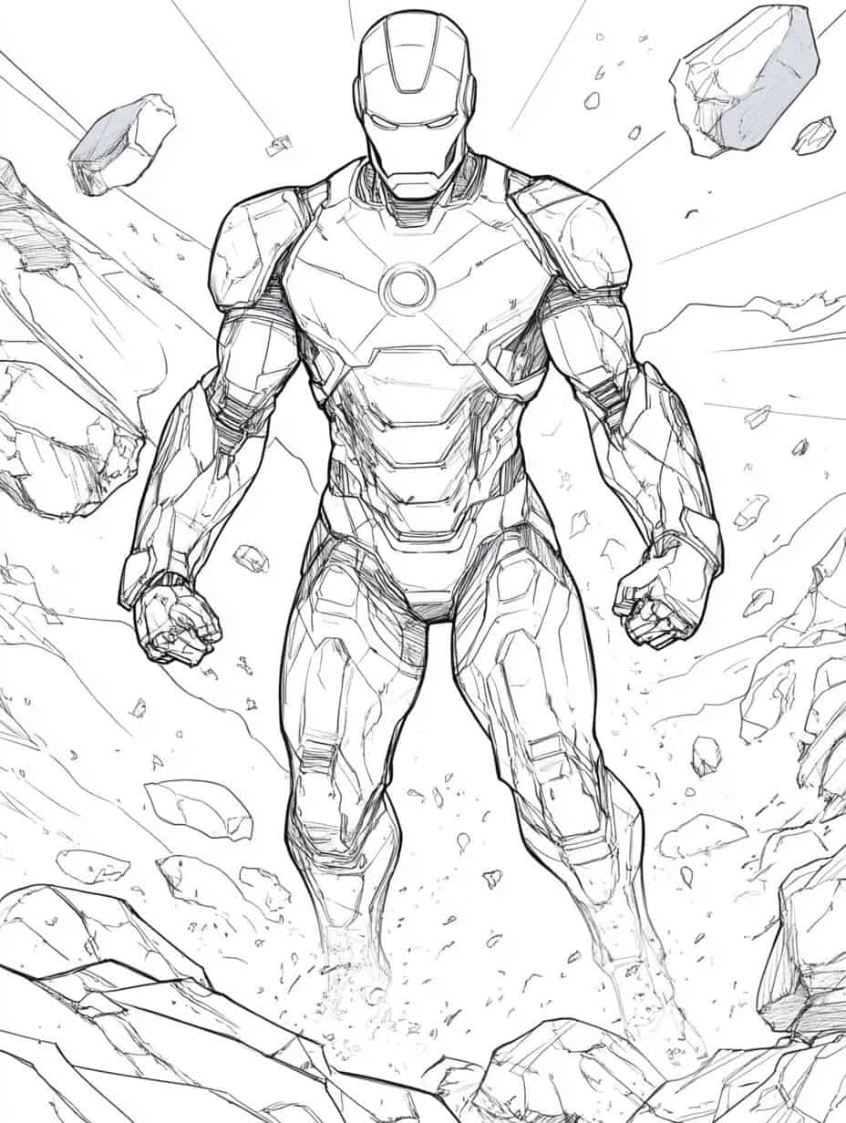 Iron Man And War Machine Coloring Pages