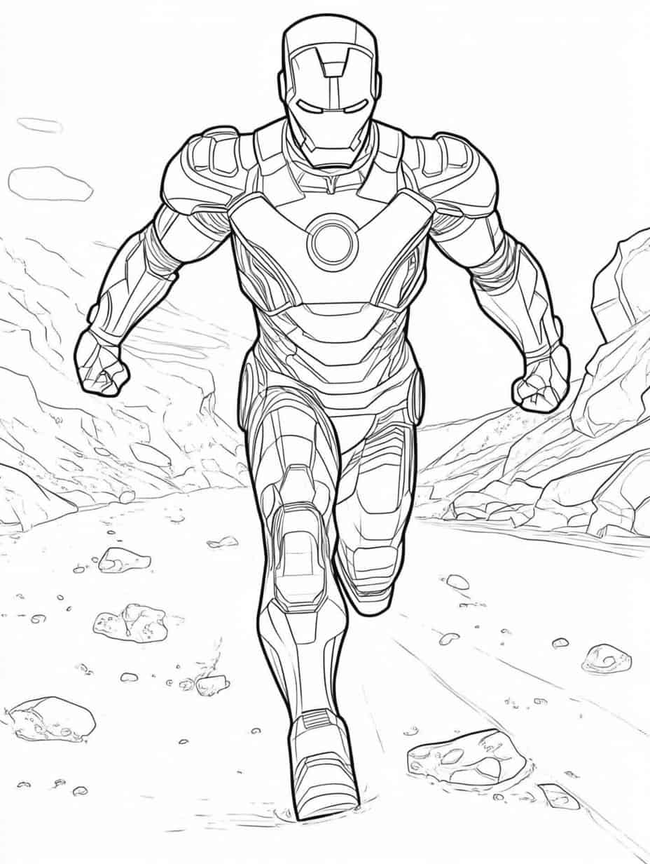 Iron Man Fly Coloring Pages