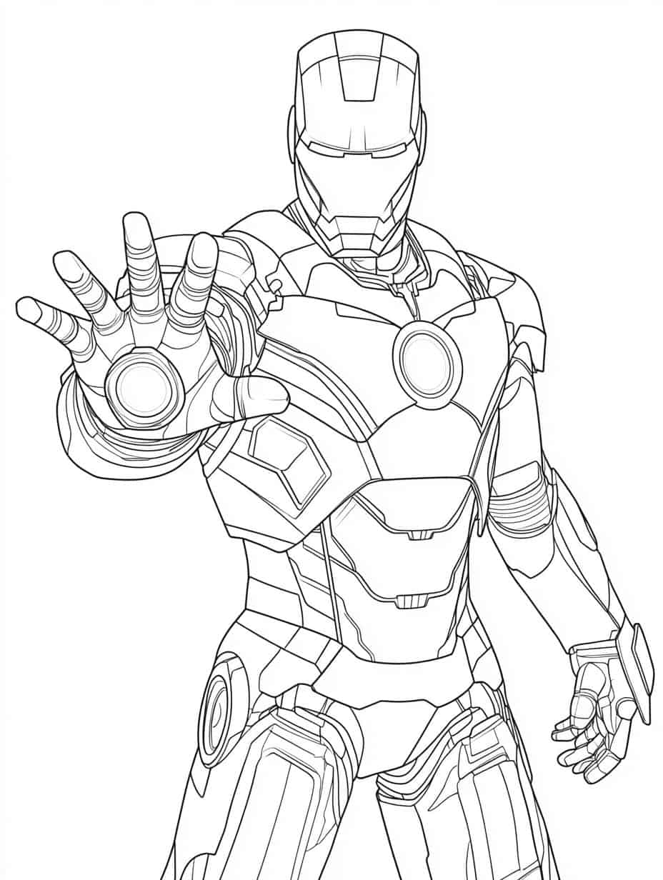 Iron Man In His Civilian Form Coloring Pages