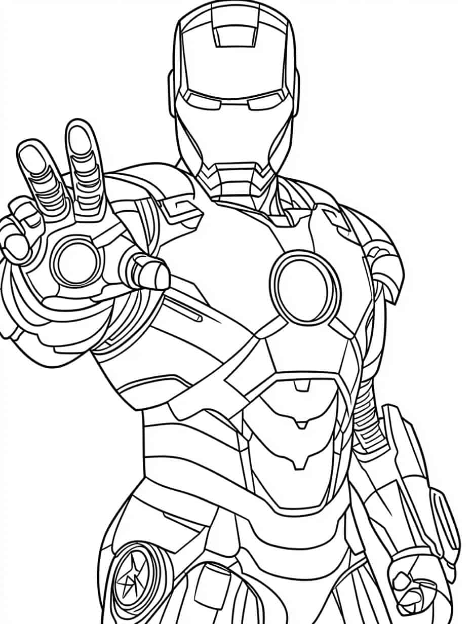 Iron Man Nano Coloring Page