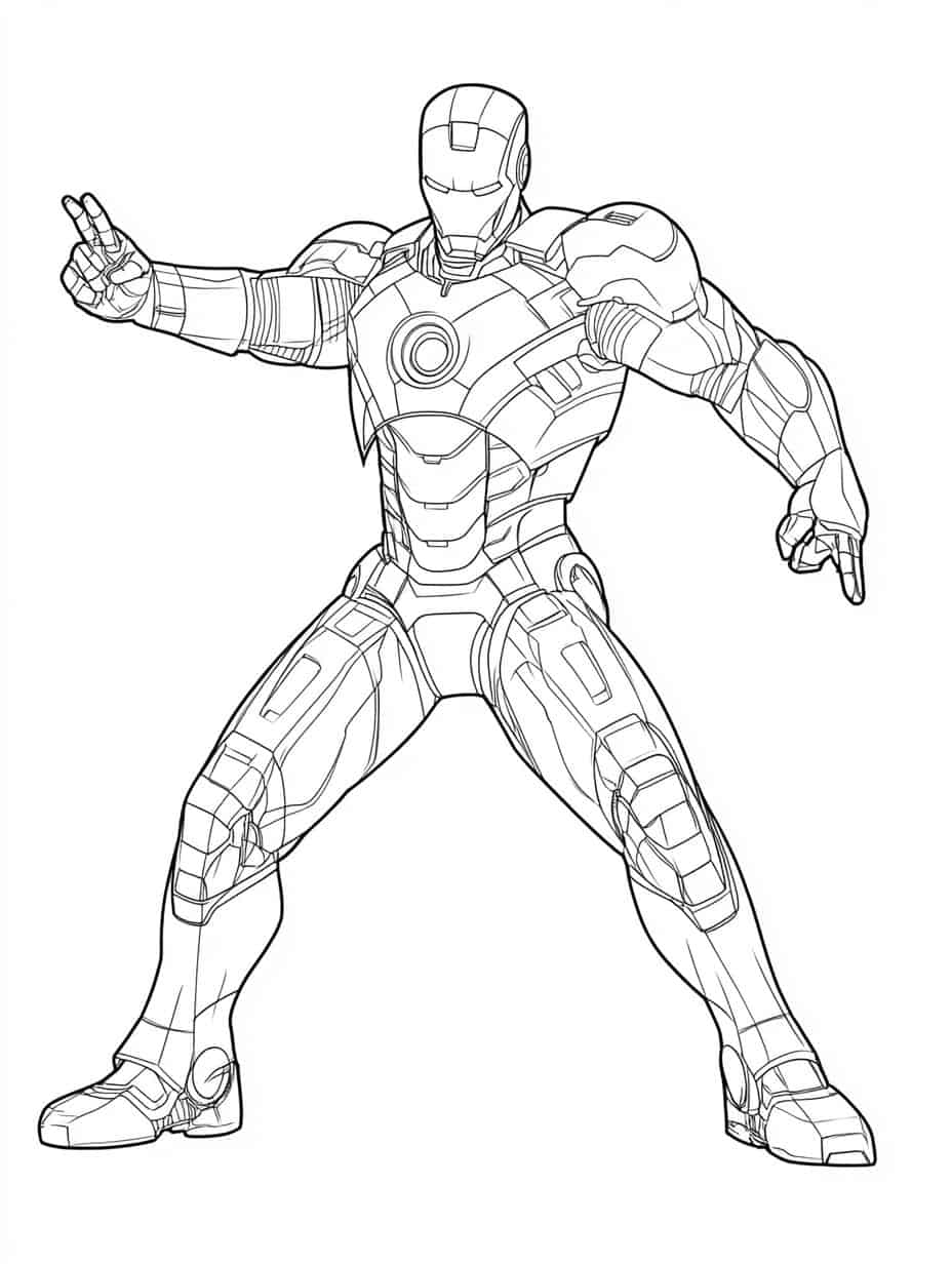 Iron Mans Evolution Coloring Pages