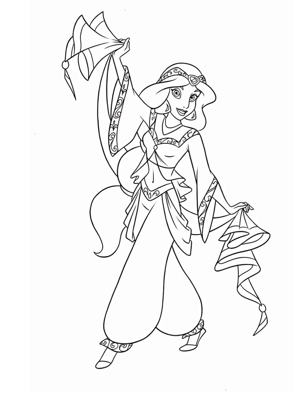 Jasmine Princess Brave And Bold Coloring Pages