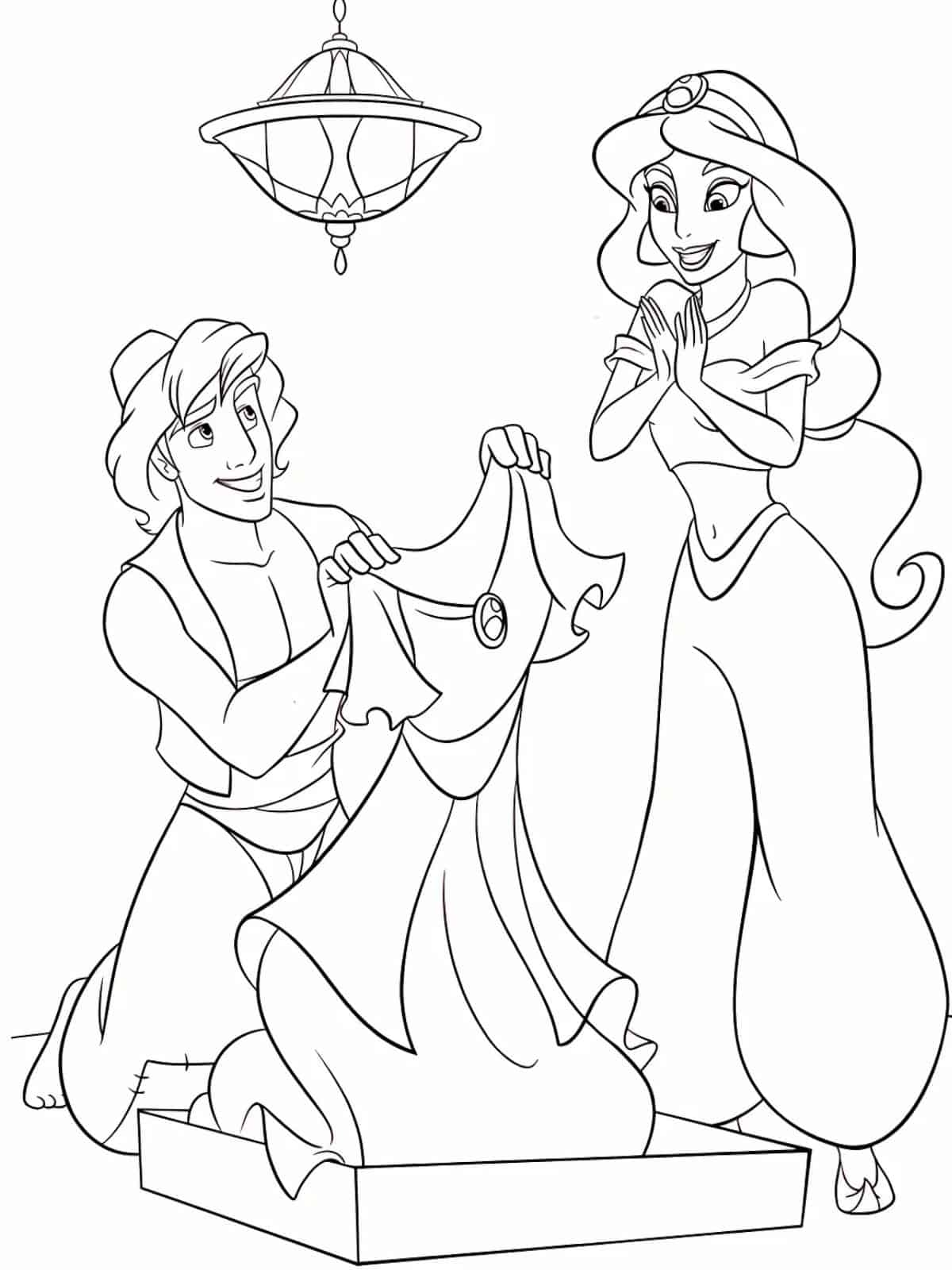 Jasmine Princess Independent And Strong Coloring Pages