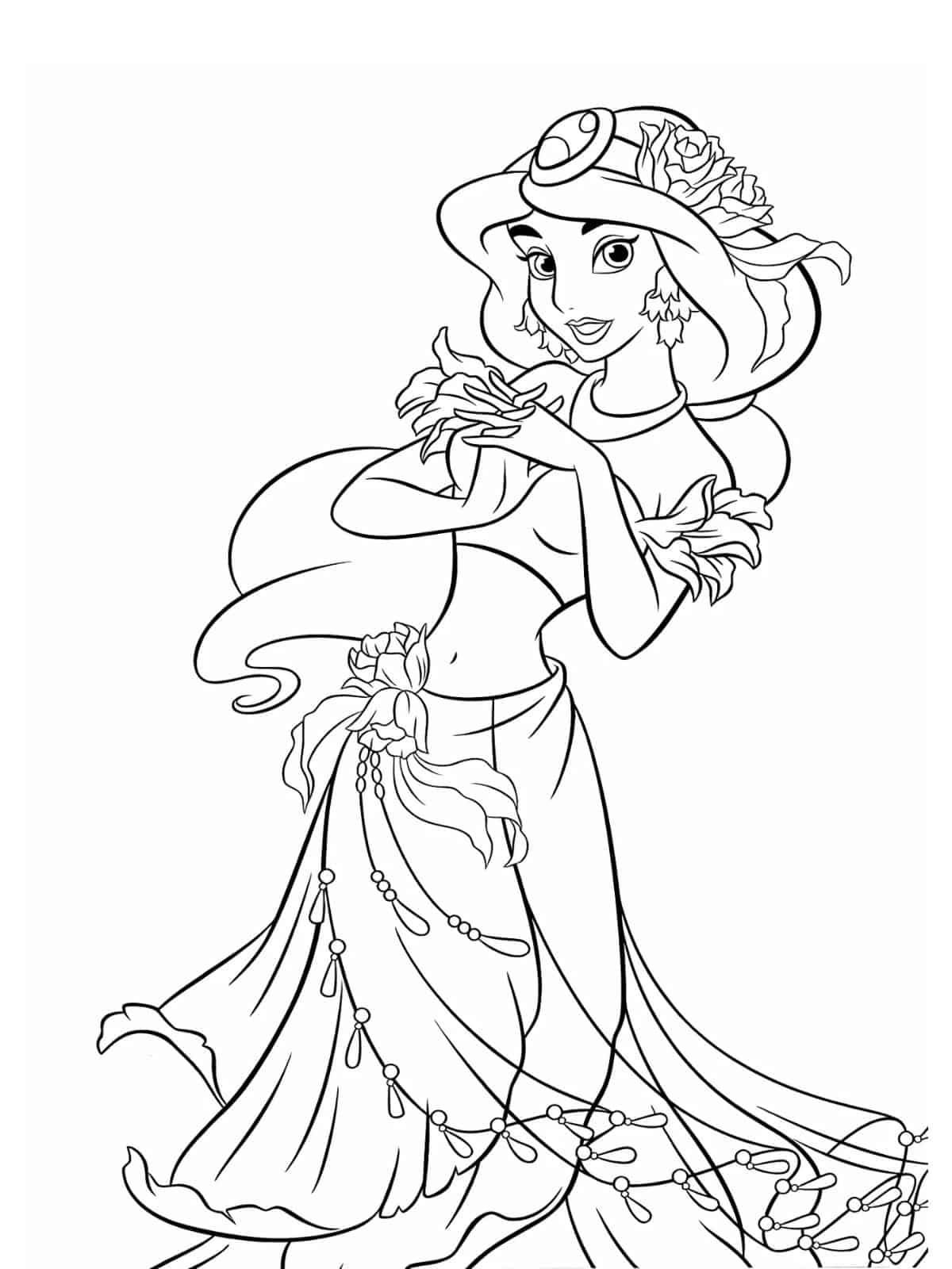 Jasmine Princess Rebellious And Free Spirited Coloring Pages