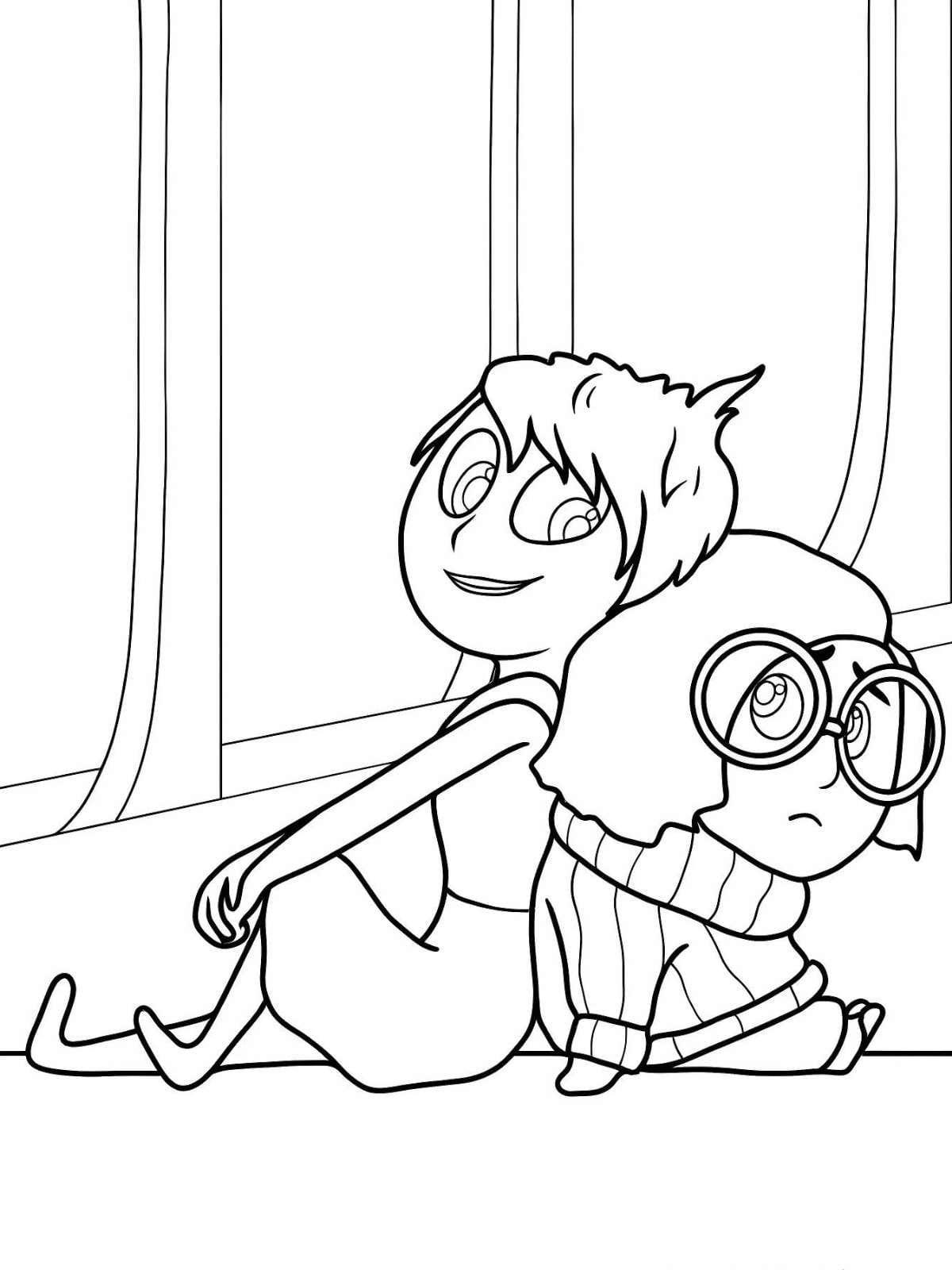 Joy And Sad Coloring Pages For Kids