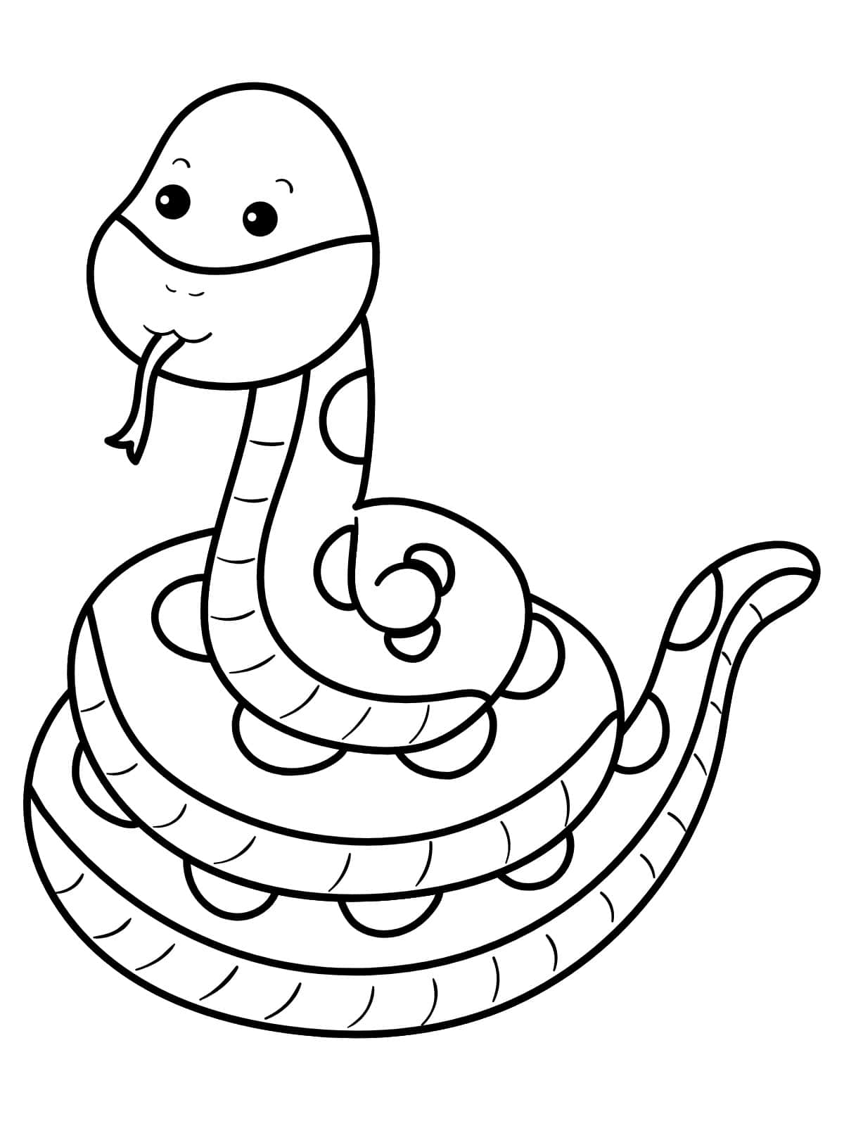 Jungle Themed Snake Coloring Pages