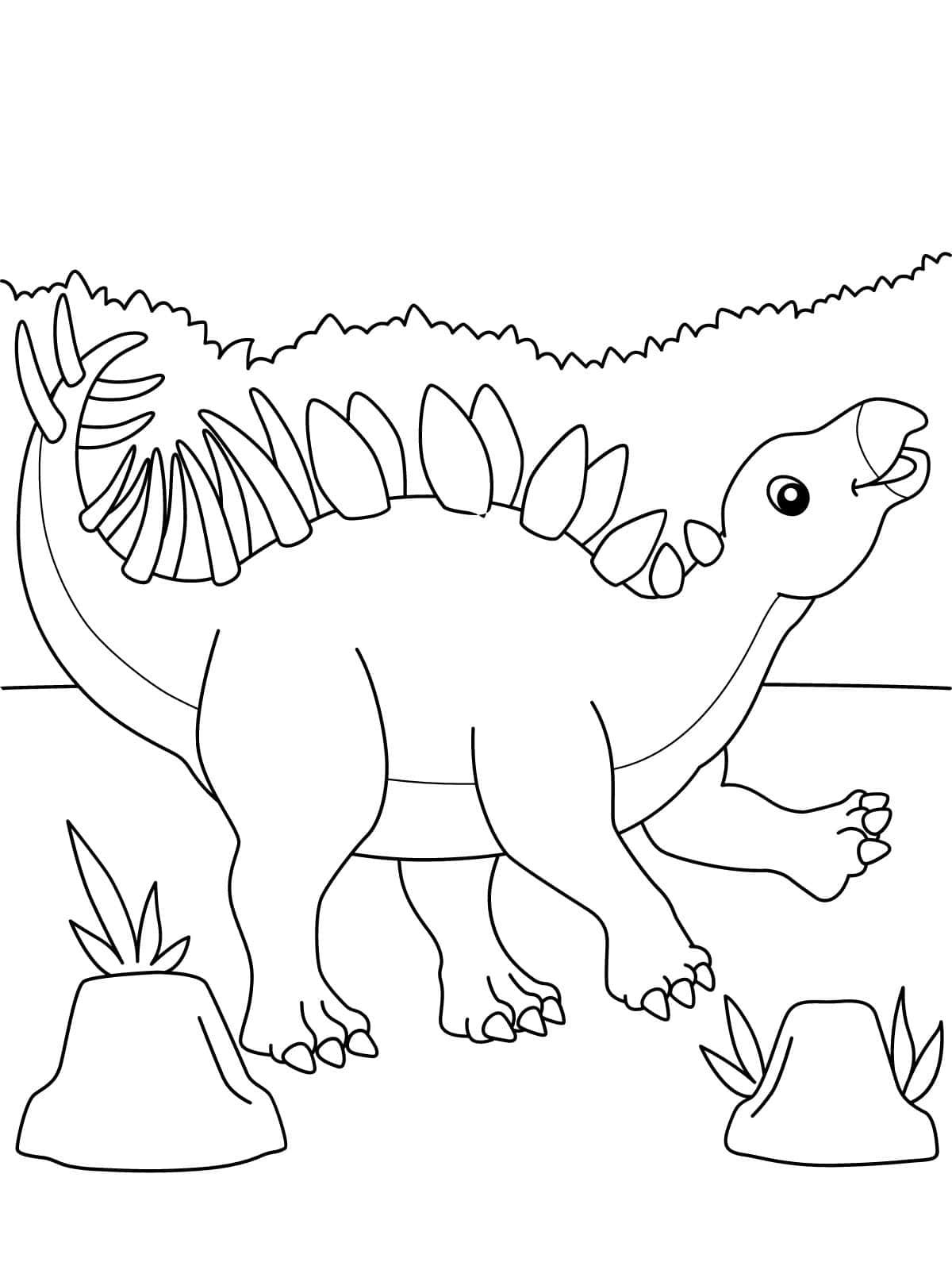 Kentrosaurus Dinosaur Coloring Sheets For Kids