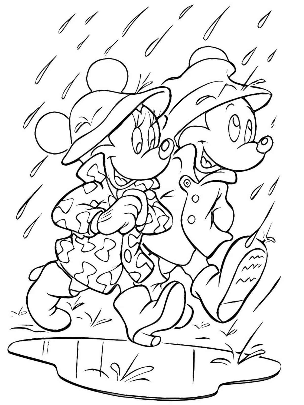 Kids Minnie Mouse Coloring Pages