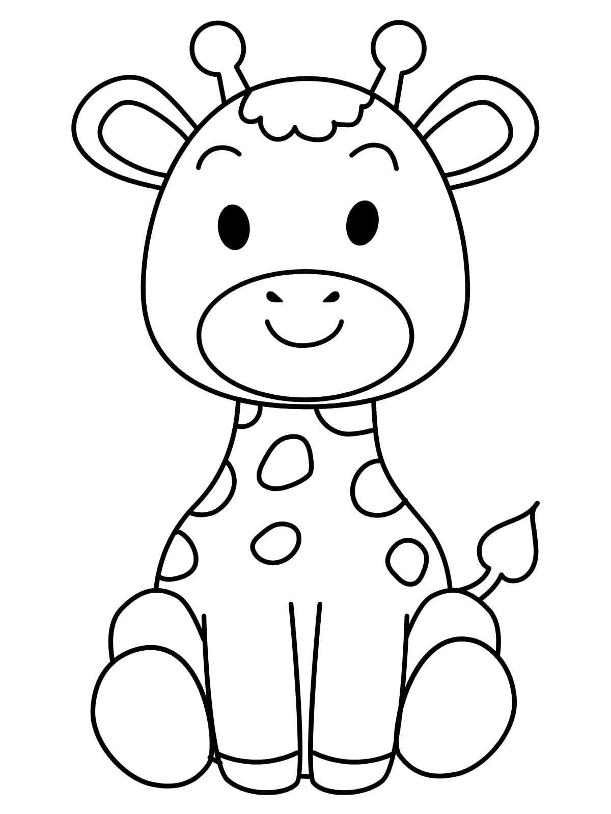 Kindergarten Giraffe Coloring Pages