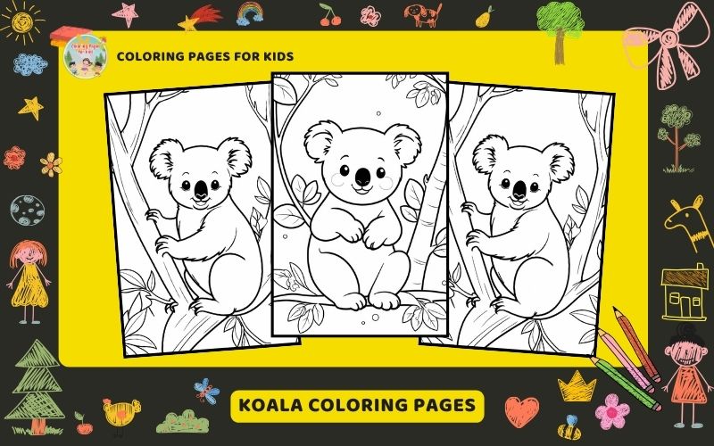 Koala Coloring Pages Featured Image