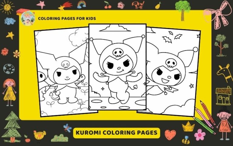 Kuromi Coloring Pages Featured Image