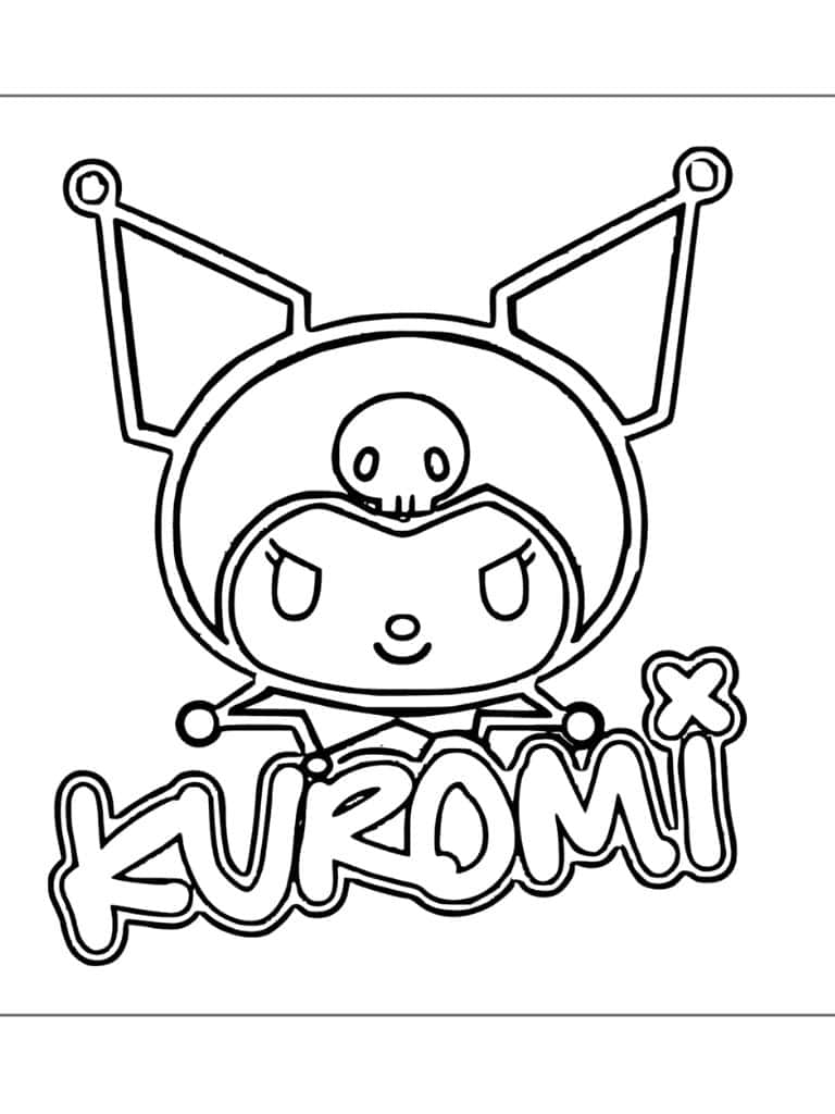 Kuromi Coloring Pages