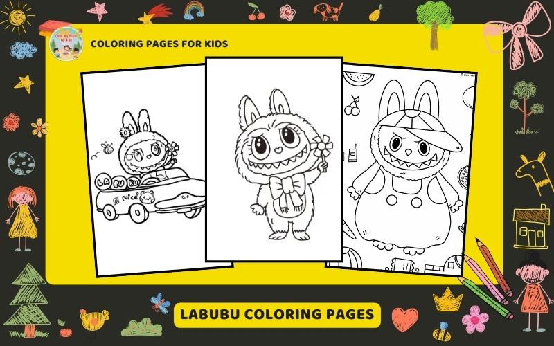 Labubu Coloring Pages Featured Image