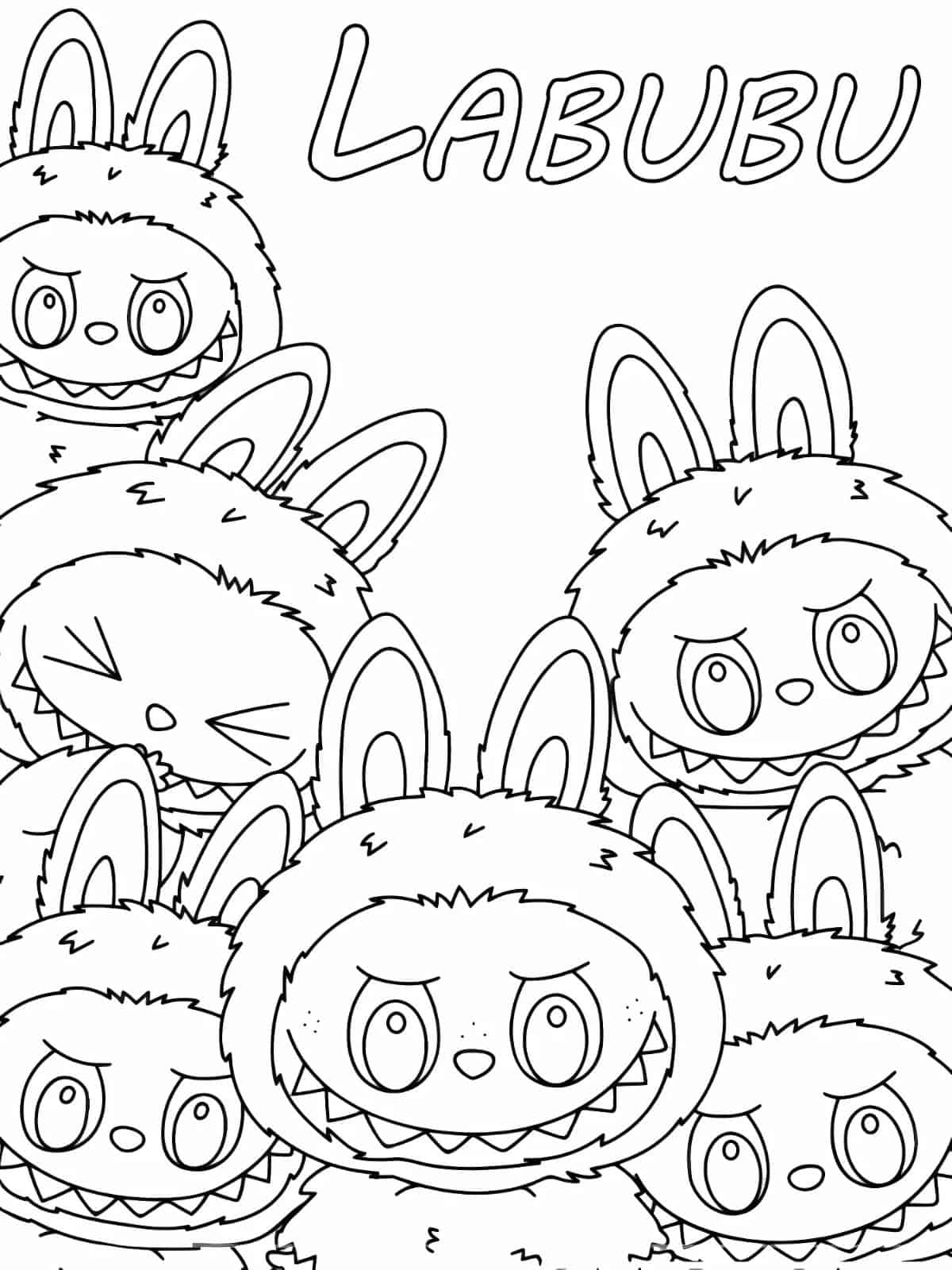 Labubu Coloring Pages For Kids