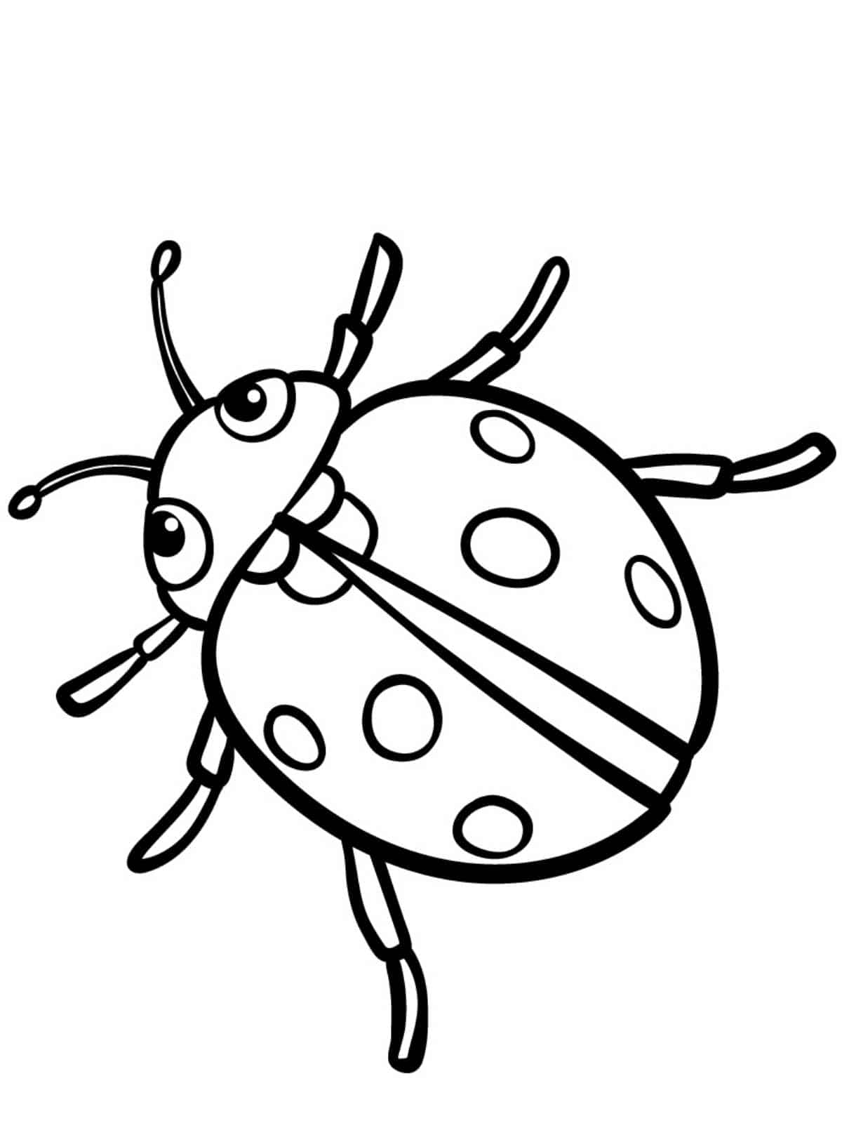 Ladybug Flying Coloring Page