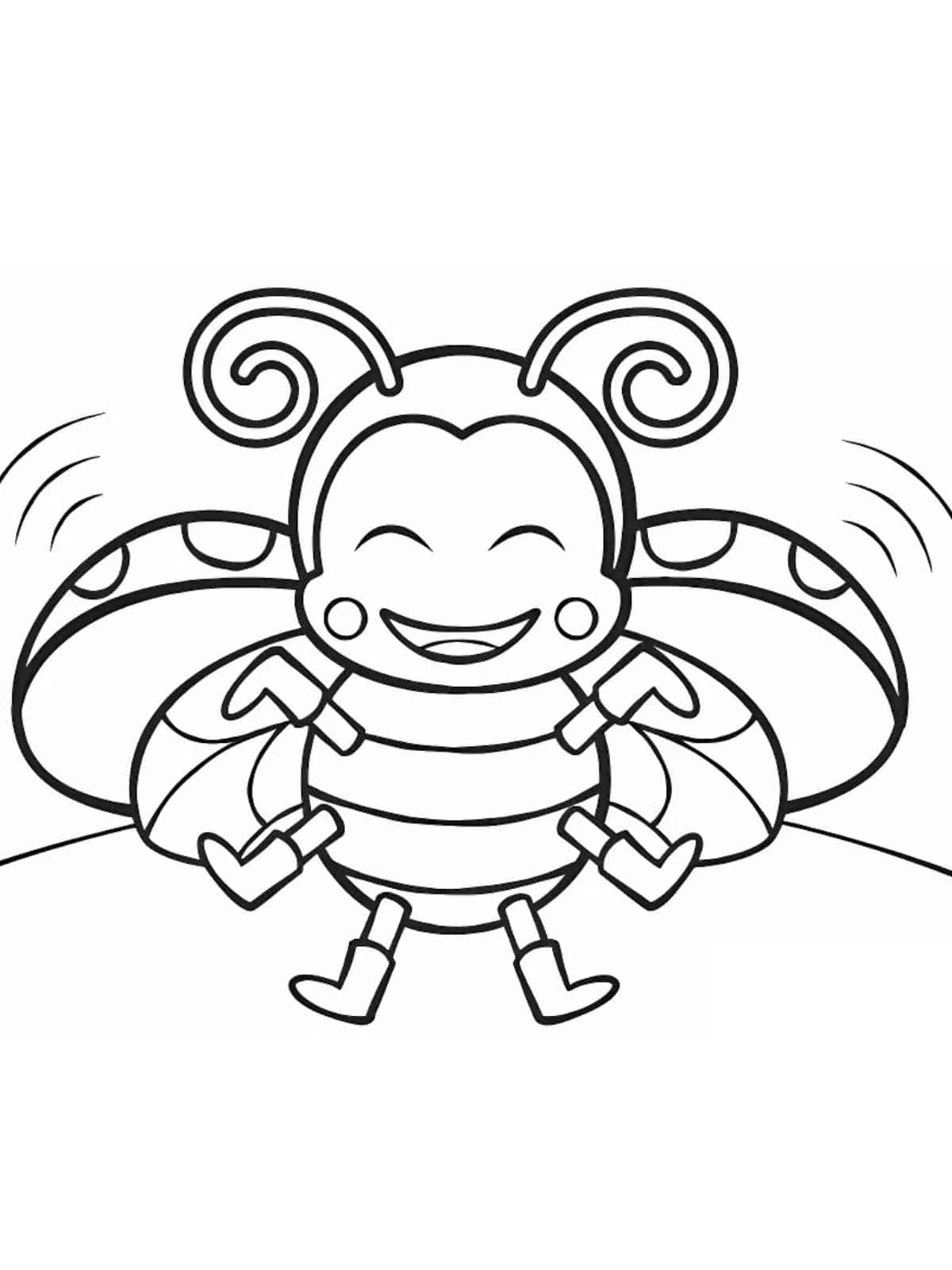 Ladybug With Legs Coloring Page