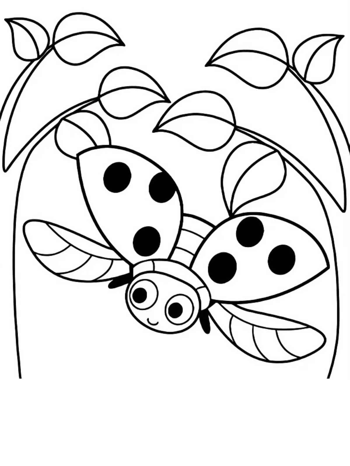 Ladybug With Spots Coloring Page