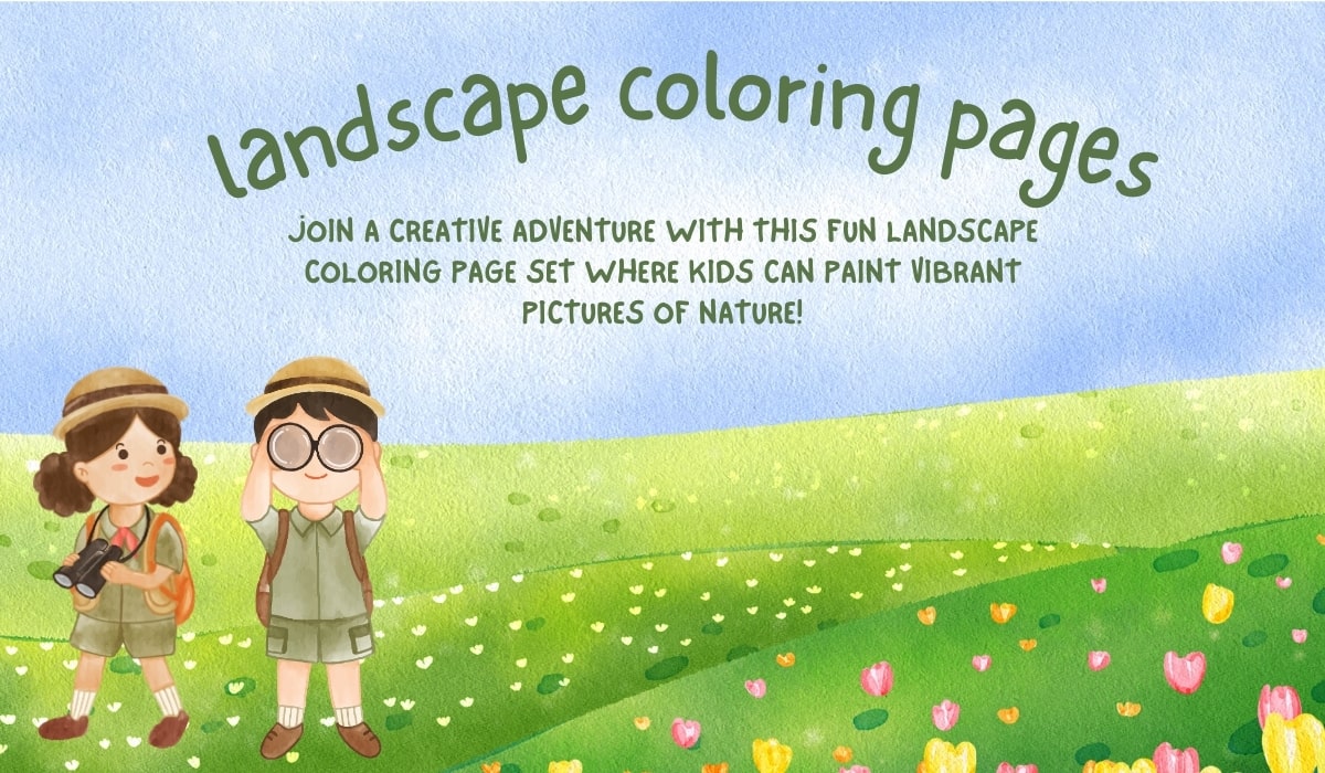 Landscape Coloring Pages Banner Min