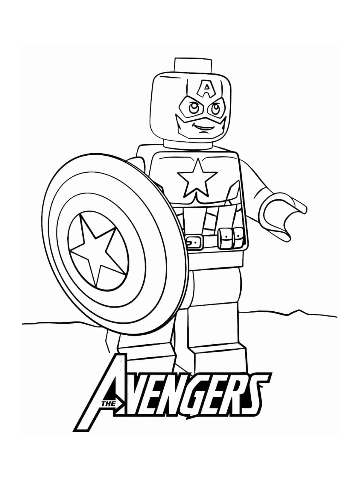 Lego Captain America Coloring Pages