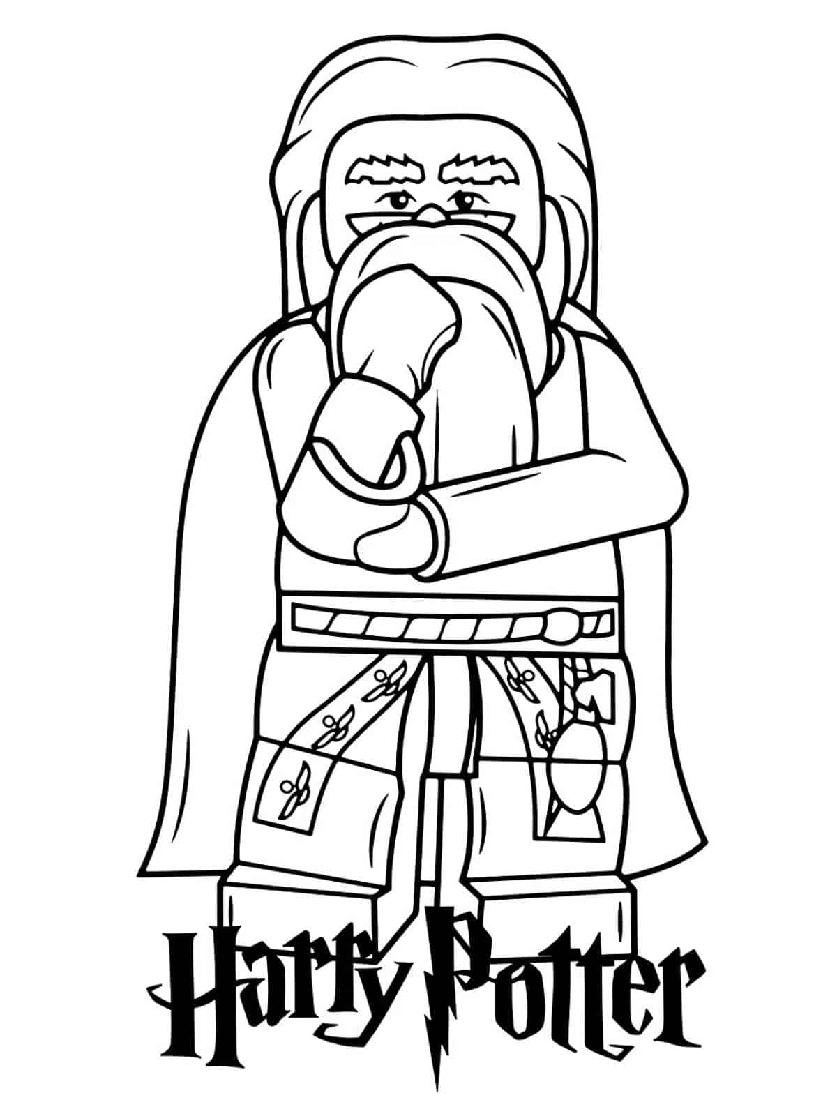 Lego Dumbledore Harry Potter Coloring Pages