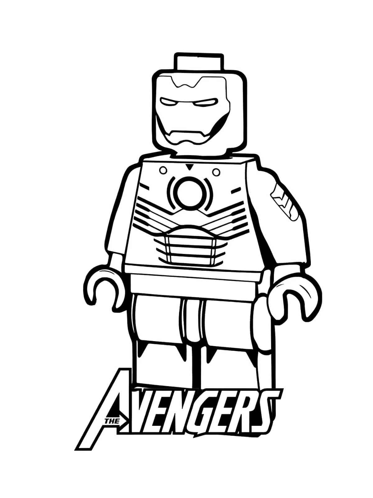 Lego Iron Man Coloring Pages