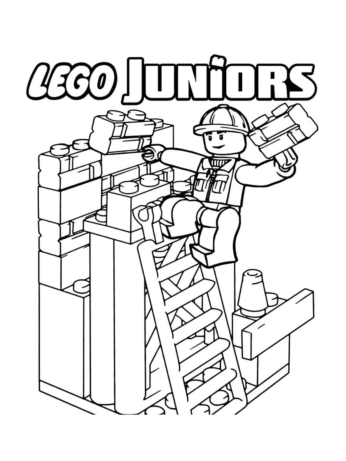 Lego Juniors Builder Coloring Pages